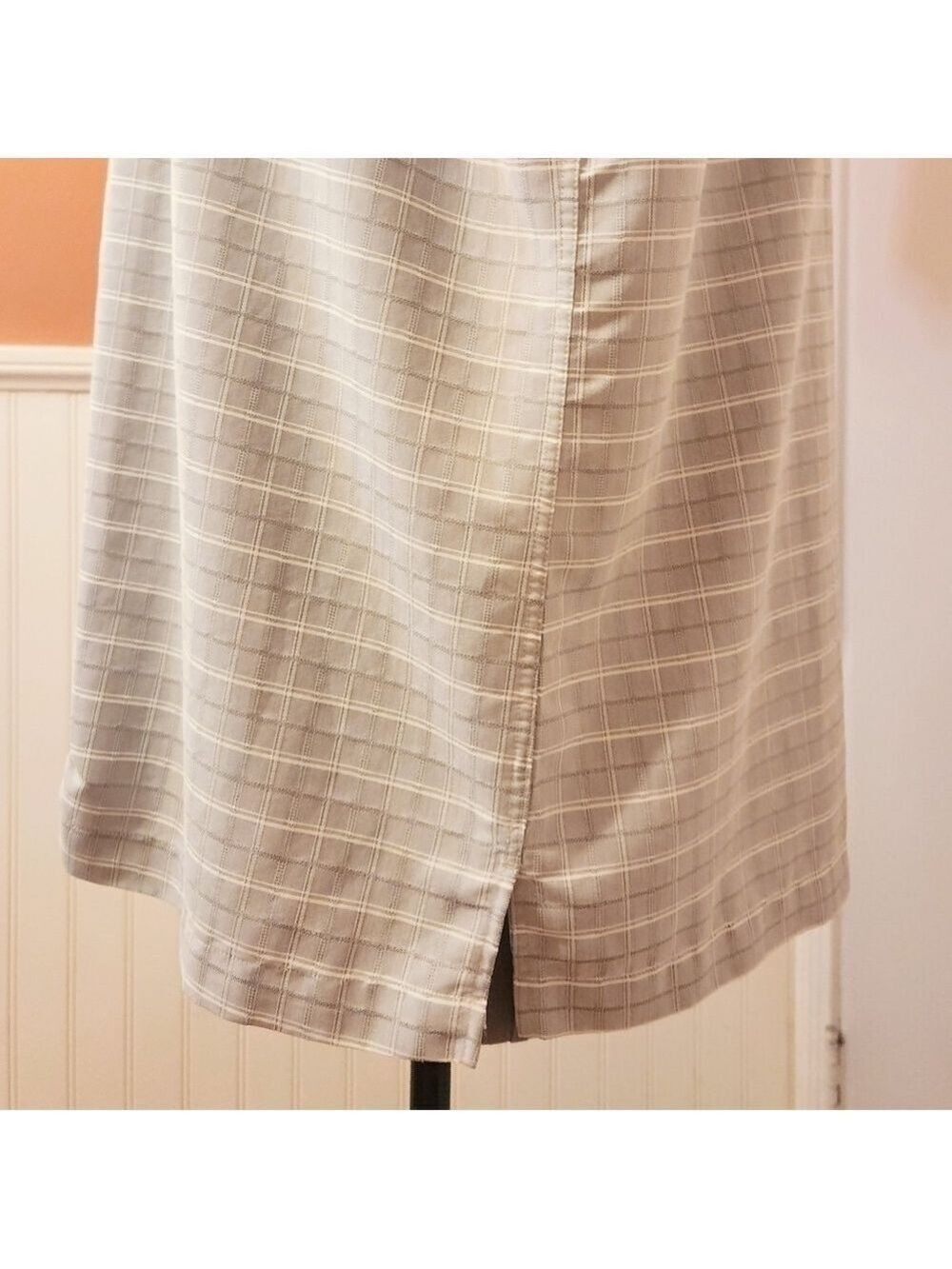 Alfani Mens Grey White Plaid Modal Blend Shirt 2XL - Picture 5 of 10